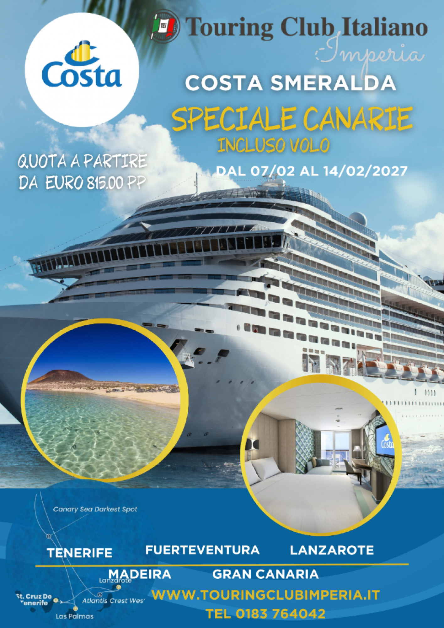 CROCIERA COSTA SMERALDA SPECIALE ISOLE CANARIE