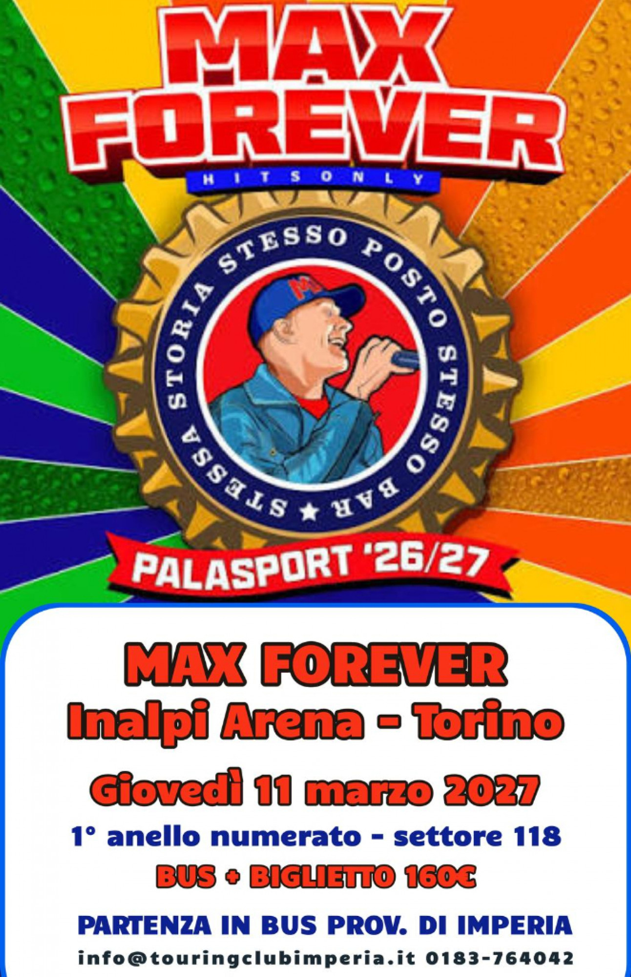 MAX PEZZALI - TORINO 11 MARZO 2027